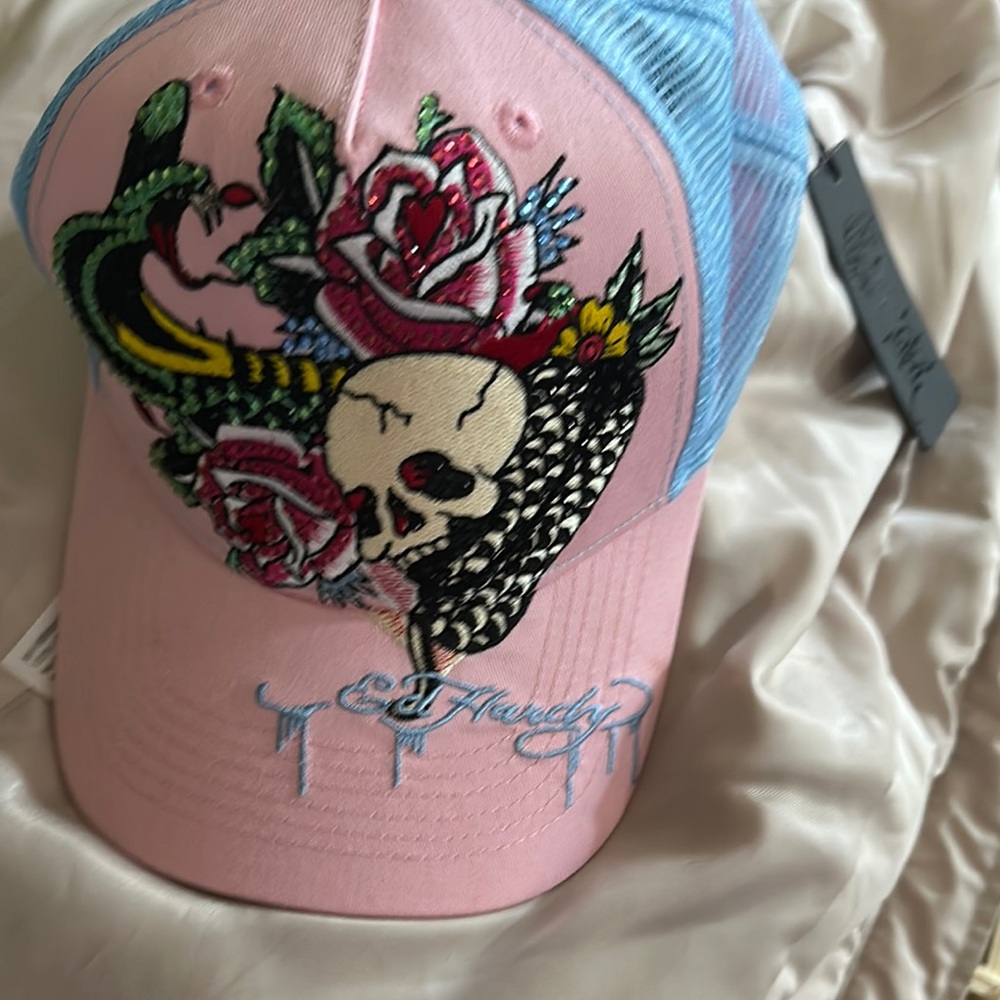 Ed Hardy Pink and Blue Women's Hat